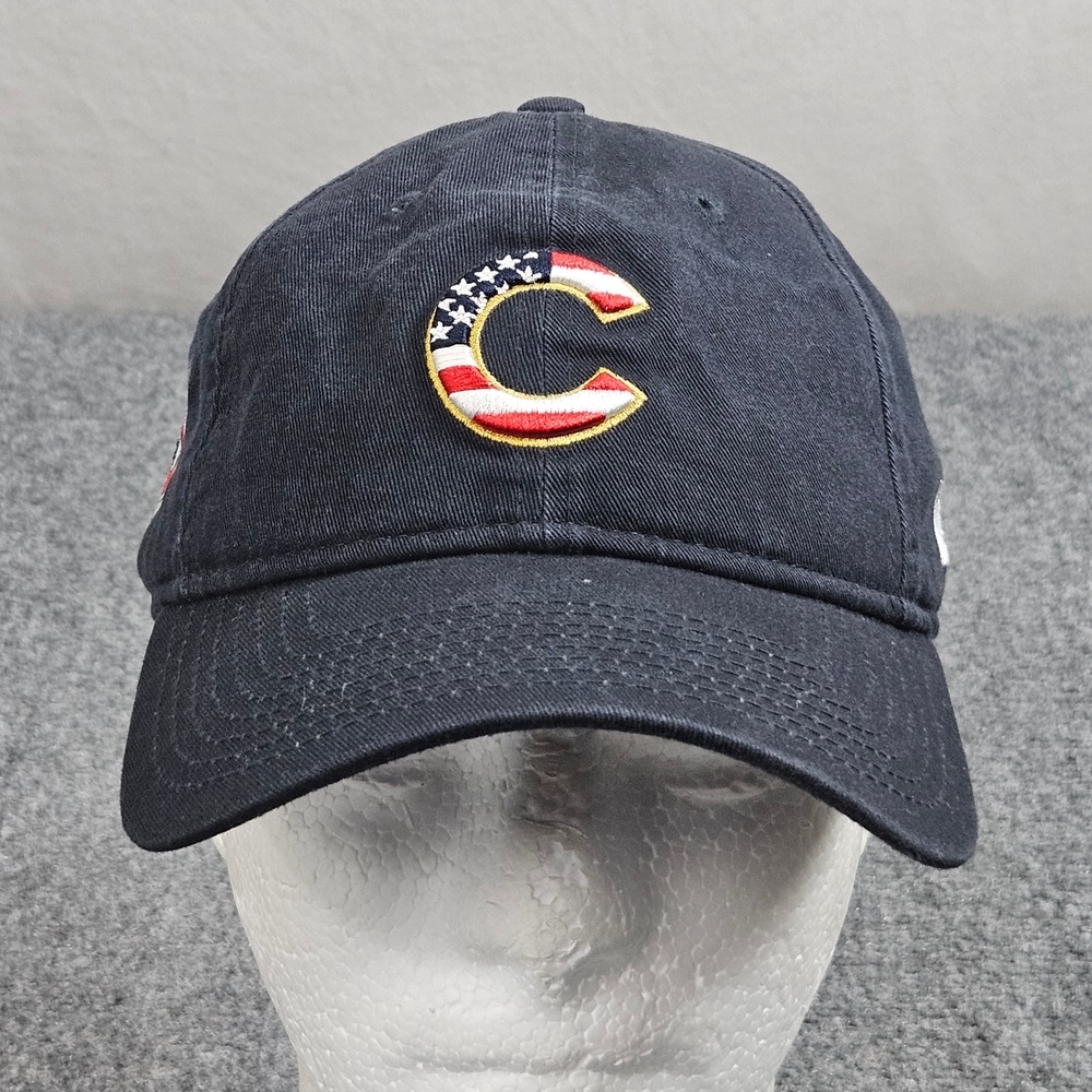 Chicago Cubs Hat Navy Blue USA‎ Flag Star Stripes New Era 9TWENTY Strapback MLB